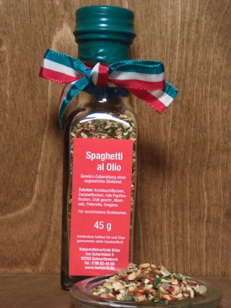 Spaghetti al Olio 45g Glas 