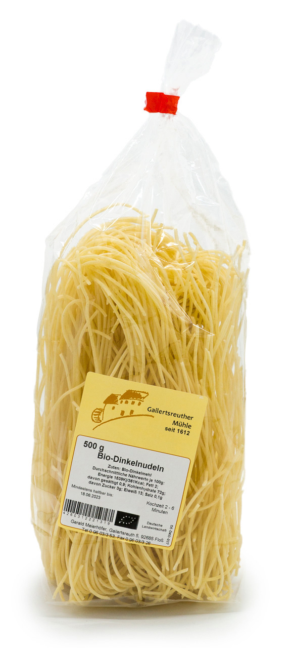 Bio-Dinkelnudeln ohne Ei, Spaghetti