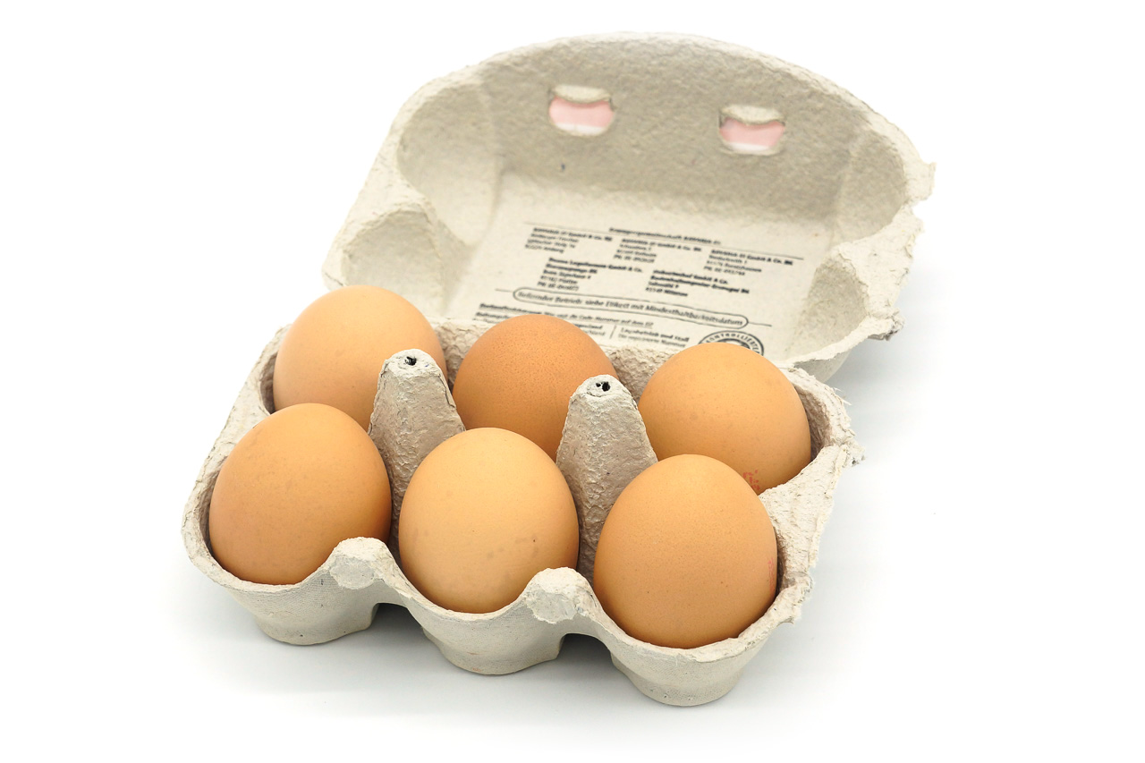 Frische Eier aus Bodenhaltung die "Großen" 6er