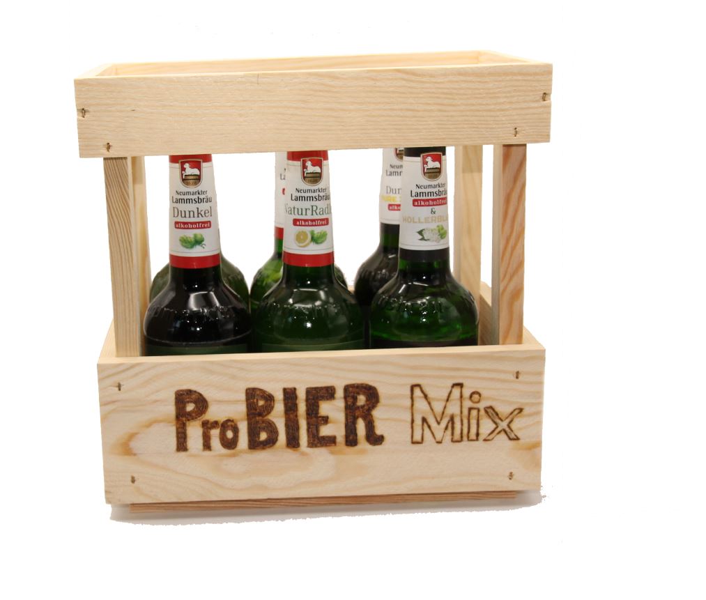 ProBIER Mix Lammsbräu alkoholfrei im Holztragl