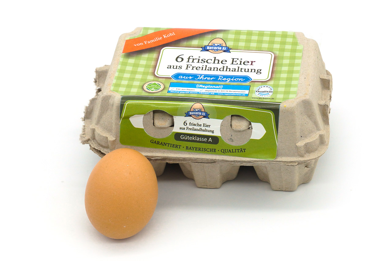 Frische Eier aus Freilandhaltung 6er