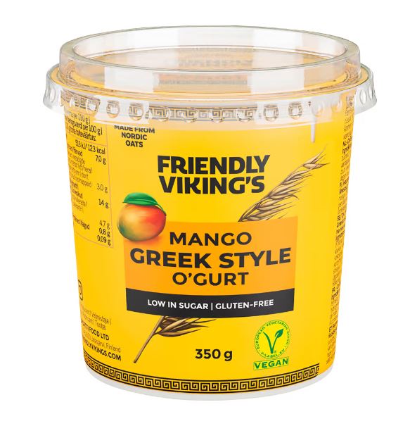 friendly viking’s o’gurt greek style mango, 350g